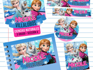 Etiquetas Escolares Frozen Kit Imprimible