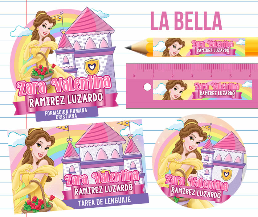 La Bella Etiquetas Escolares