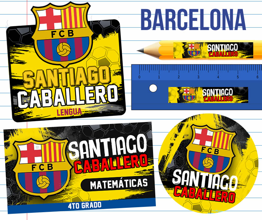 Barcelona Etiquetas Escolares