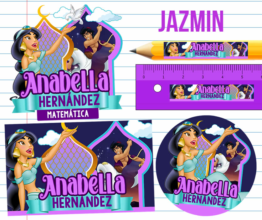 Jazmin Etiquetas Escolares